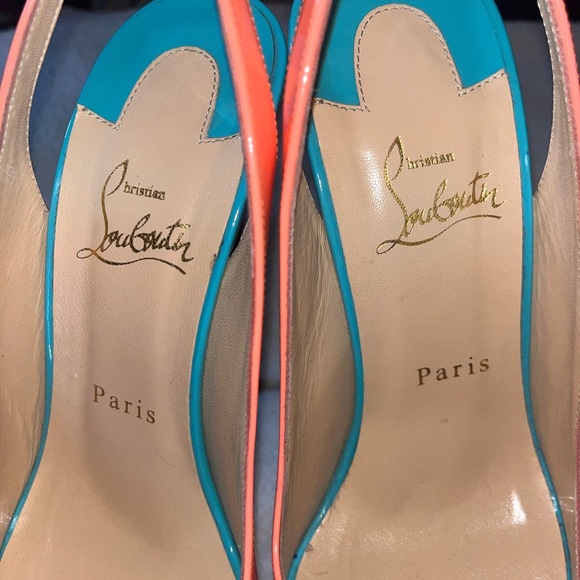 Christian Louboutin Lady Peep Slingback 150 mm size 39 - Picture 9 of 11